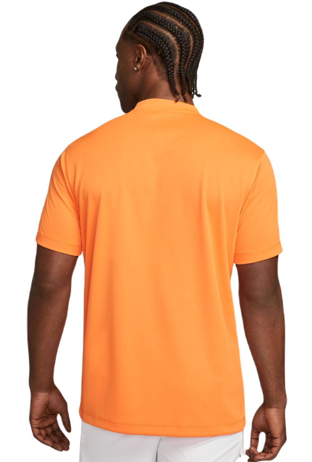 Мужское теннисное поло Nike Court Dri-Fit Blade Solid Polo - bright mandarin/white