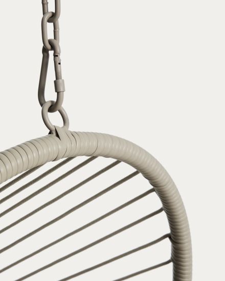 Подвесное кресло Livadi из стали и веревки бежевого цвета