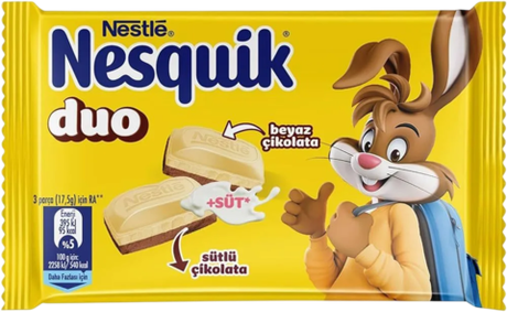 Шоколад Nesquick DUO белый и молочный шоколад