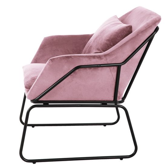 Кресло Alex розовый велюр