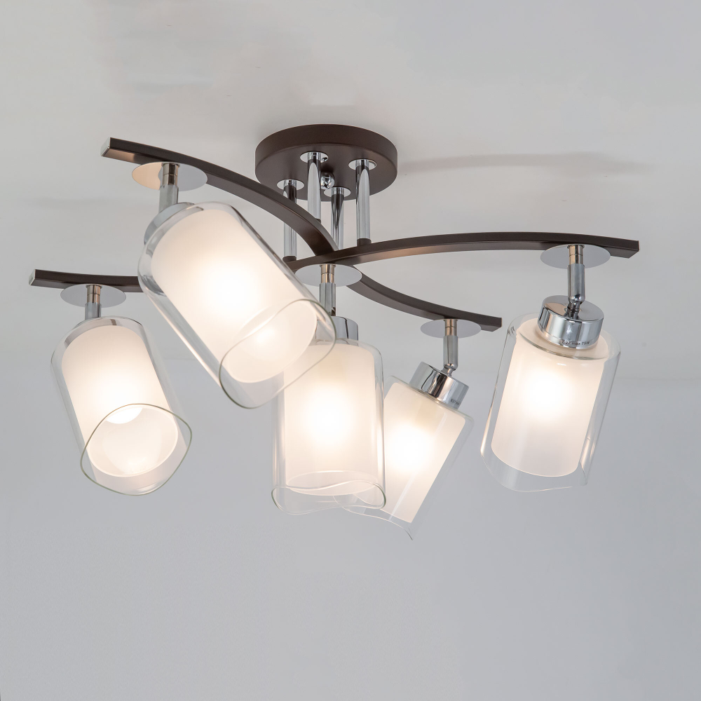 Citilux Фортуна CL156152 Люстра с поворотными плафонами Венге Хром