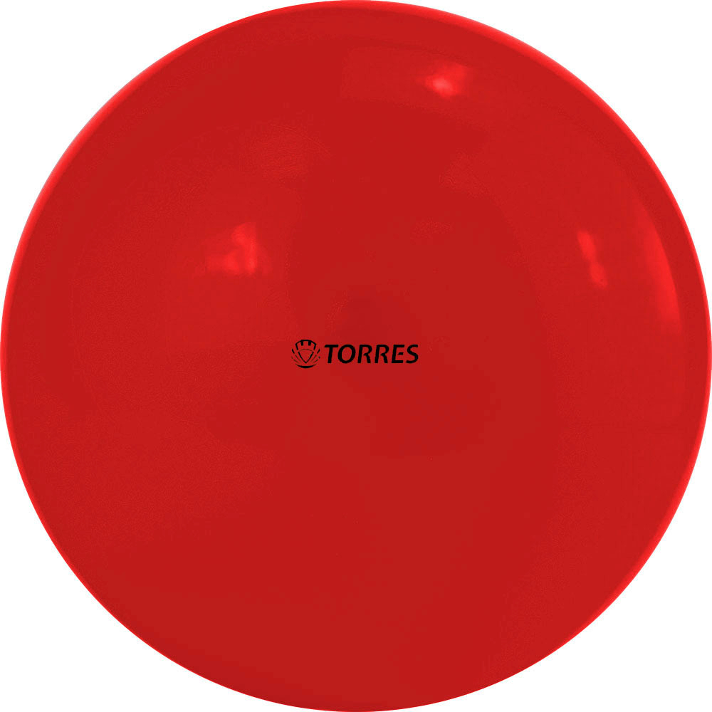 Мяч для художественной гимнастики однотонный TORRES AG-19-03, диаметр 19см., красный