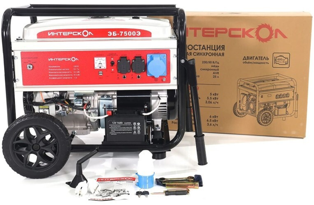 Генератор бензиновый ИНТЕРСКОЛ ЭБ-7500Э 796.0.0.40