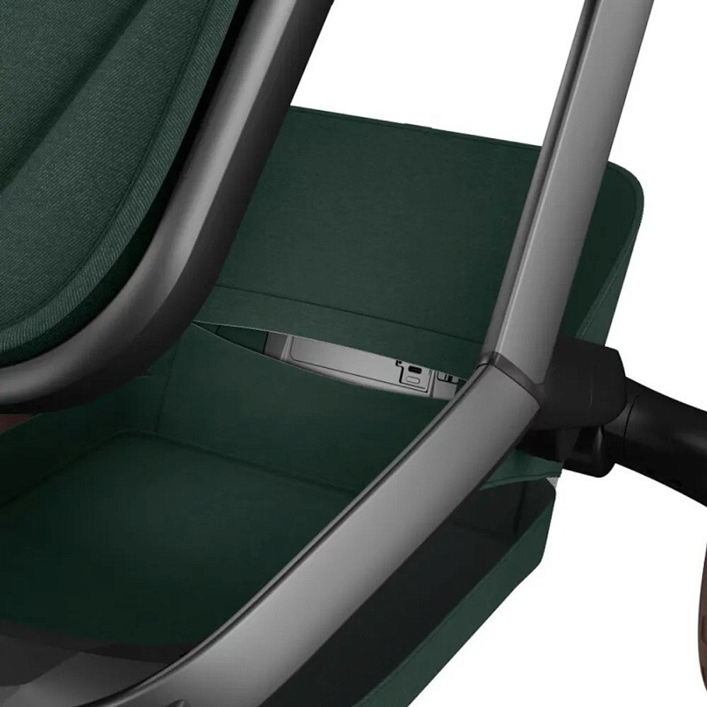 Детская коляска Maxi-Cosi Fame 3 в 1 с автокреслом Coral 360 Essential black Twillic Green/зеленый