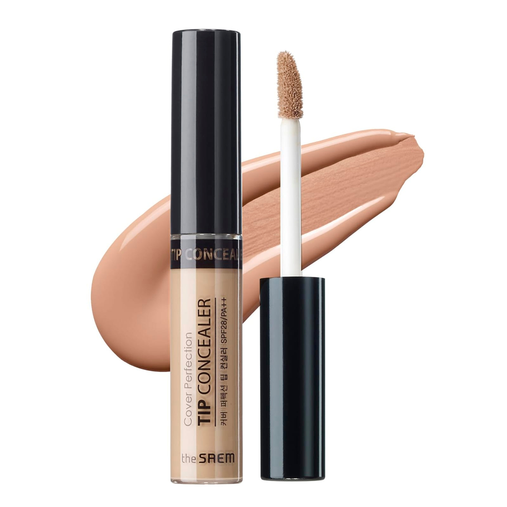 The Saem, Cover Perfection, консилер для кончиков пальцев, SPF 28 PA ++, контурный бежевый, 0,23 унции