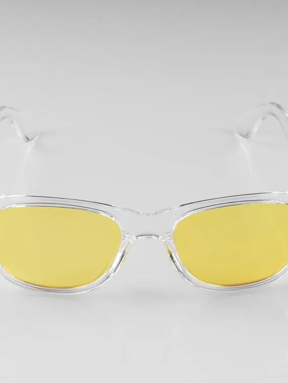 Очки солнцезащитные &quot;OneSun&quot;, uv 400, 14,5 х 14.5 х 5 см, линза 4.5 х 5 х 5 см, жёлтые