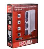 Радиатор масляный Ресанта ОМ-12НВ 67/3/12 с вентилятором