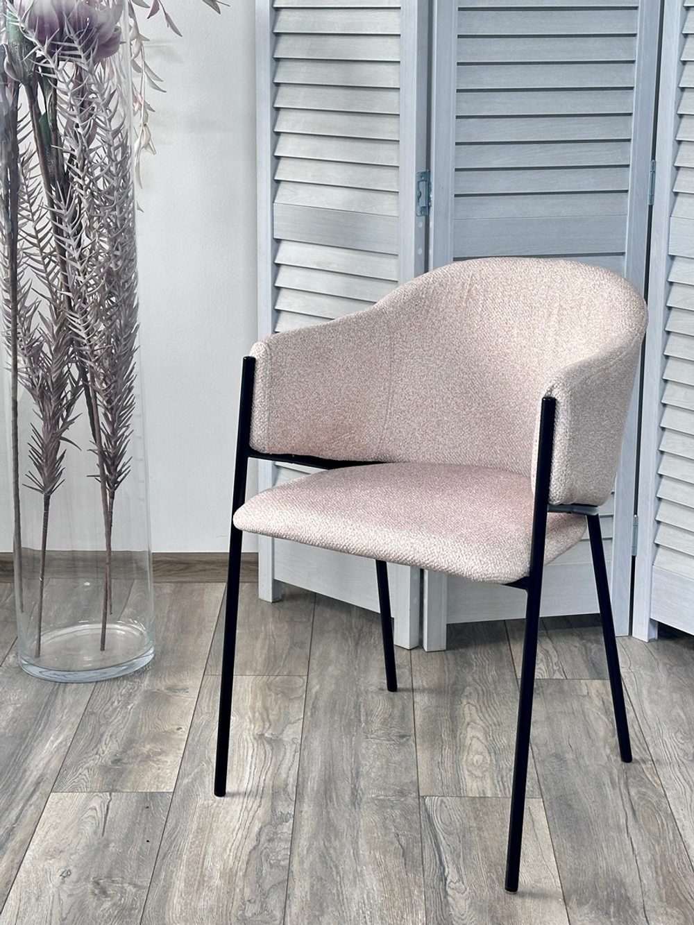 Стул М-City DISAUR Дилл, Lana 13 Бежевый, ткань, Черный каркас