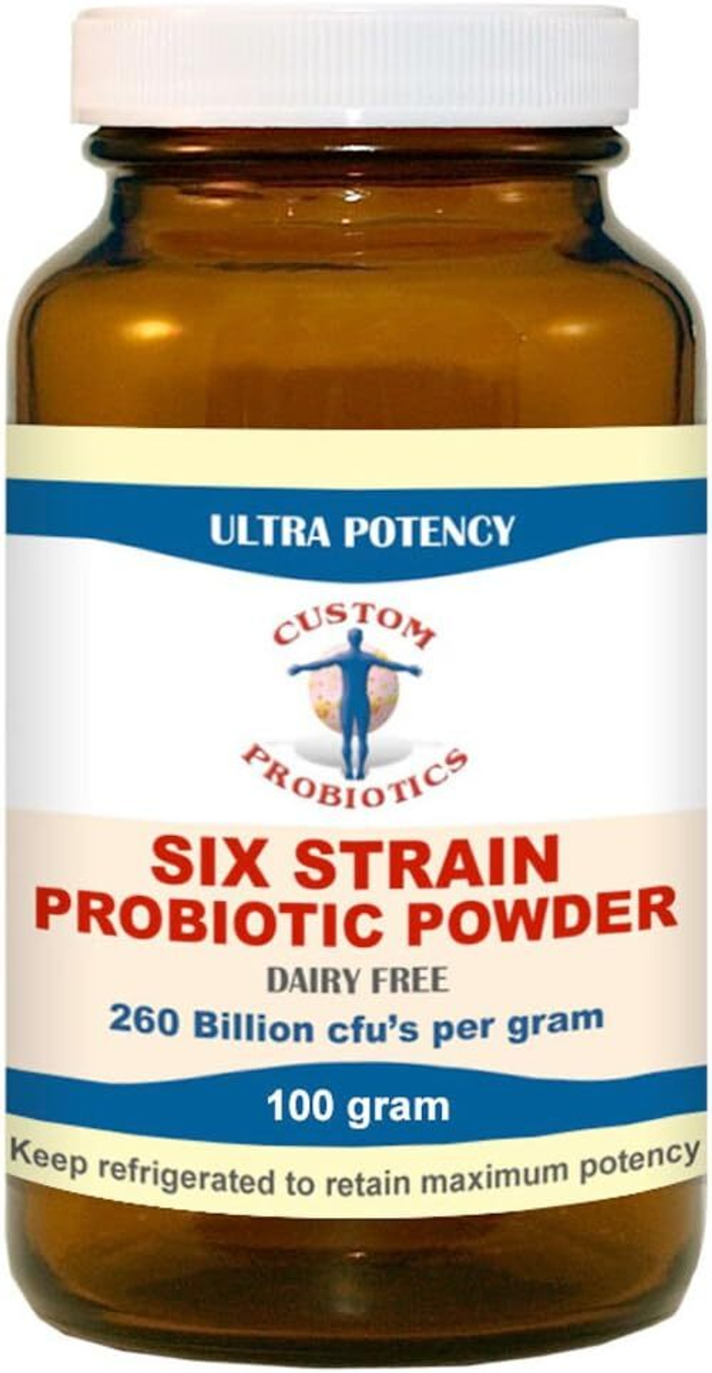Custom Probiotics - D-Lactate Free Probiotic Powder 100 gram