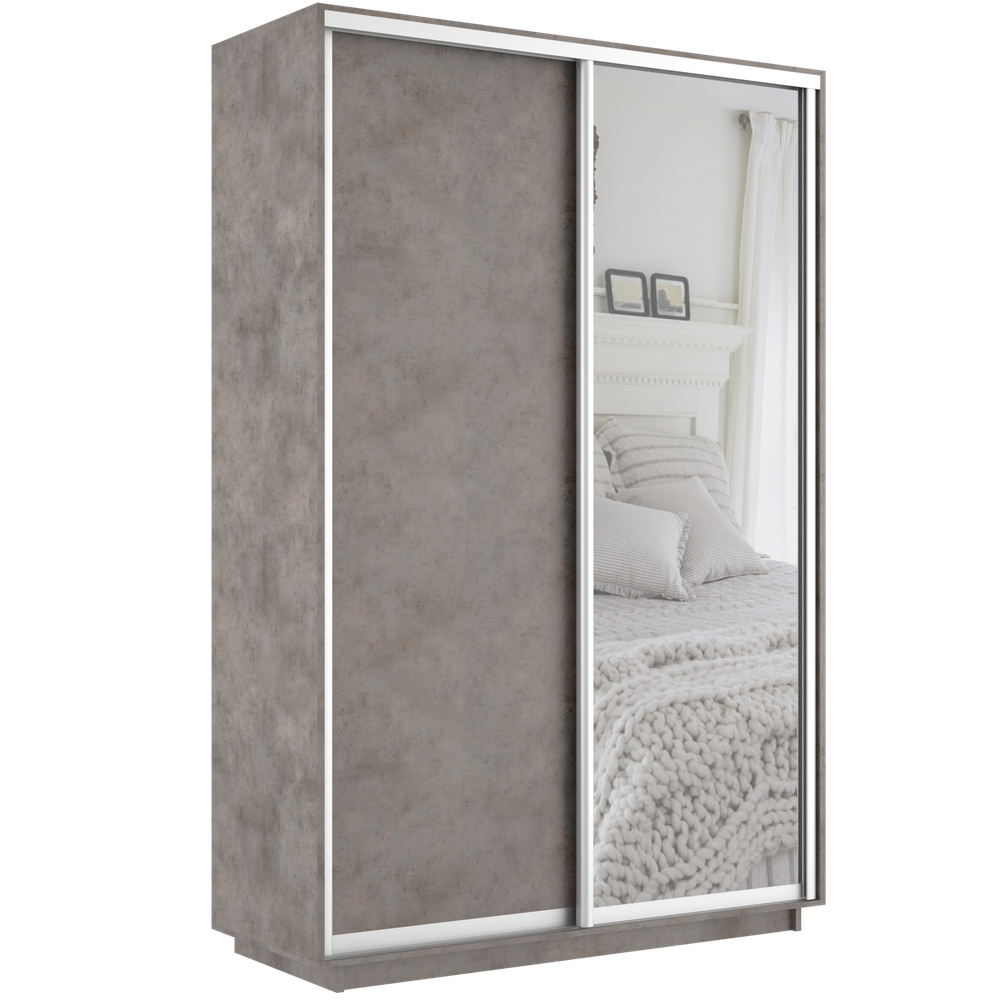 Шкаф-купе "Экспресс Медиум Дуо" (Бетон) 2200х1600, МК Е1, г.Белореченск