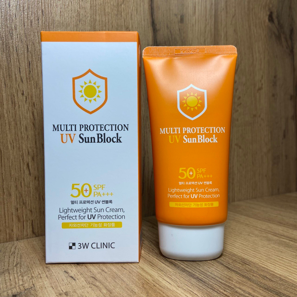 Крем для лица 3W Clinic Multi Protection UV Sun Block SPF50+ PA+++ солнцезащитный 70 мл