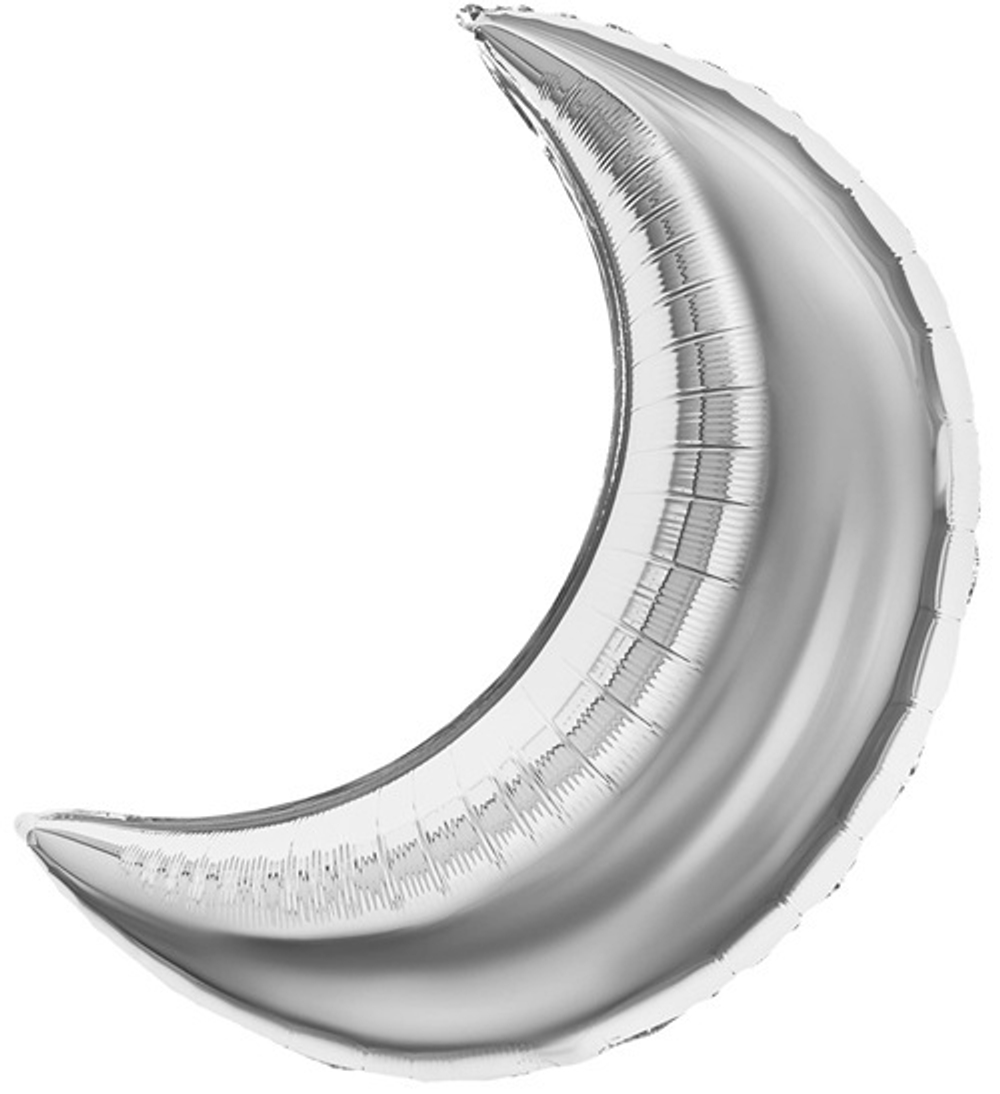 Шар фольга Месяц Металлик Silver 71 см с гелием