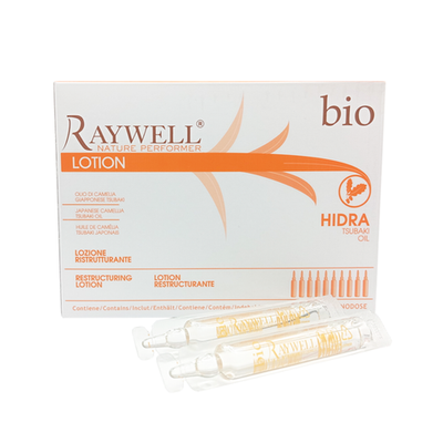 Лосьон в ампулах RAYWELL Bio Hidra восстанавливающий для сухих и вьющихся волос - 10*10 мл.