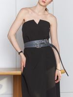 БАЗОВЫЙ РЕМЕНЬ С ОВАЛЬНОЙ ПРЯЖКОЙ GRAPHITE