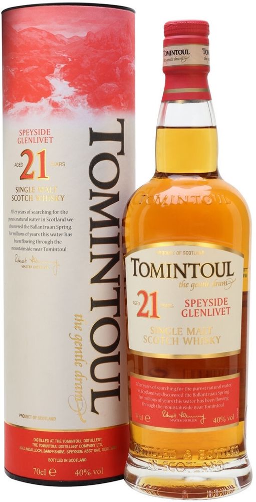 Виски Tomintoul 21 Years Old, gift box, 0.7 л