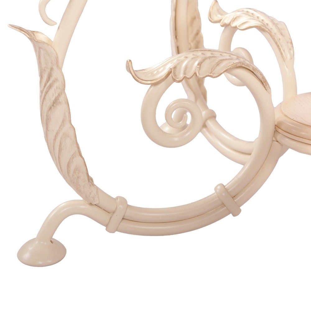 Кованый обеденный стол Аделаида 5 Айвори