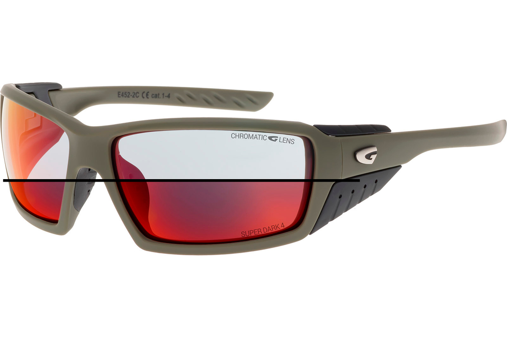 Спортивные очки GOG Ellbrus / Matt Green-Black / Photochromic Red Lens
