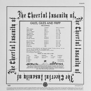 Giles, Giles And Fripp / The Cheerful Insanity Of Giles, Giles & Fripp: The Songs (LP)