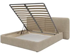 Кровать двуспальная Hub Soft 180 см (молочный, букле)