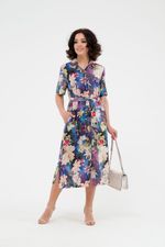 Платье-рубашка Джорджия (46-56) Serenada цветы (Акция)