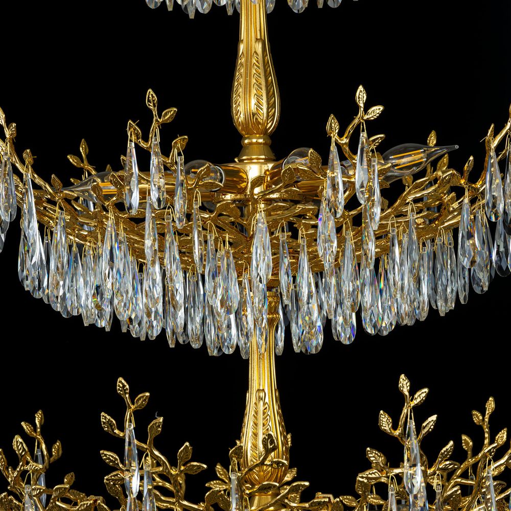 Citilux RITZ CL310262 Люстра хрустальная подвесная Золото