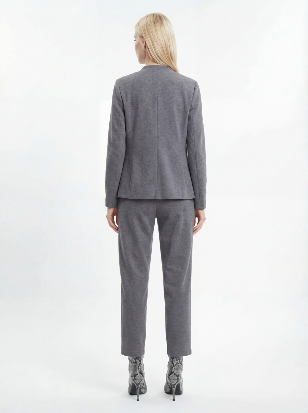 Костюм из шерстяного джерси Брук серый