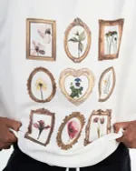 Футболка Bruler d'Amour x Madina Belikova Flowers белая