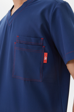 Топ медицинский мужской Гекай, индиго