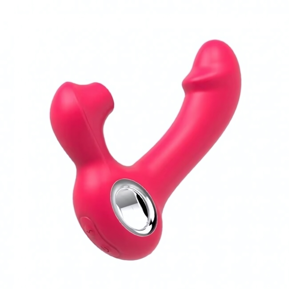 Вибратор с вакуумной стимуляцией Rosyland (Цвет: розовый)