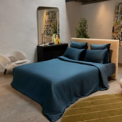 Постельное белье семейное Mollen темно-бирюзовое