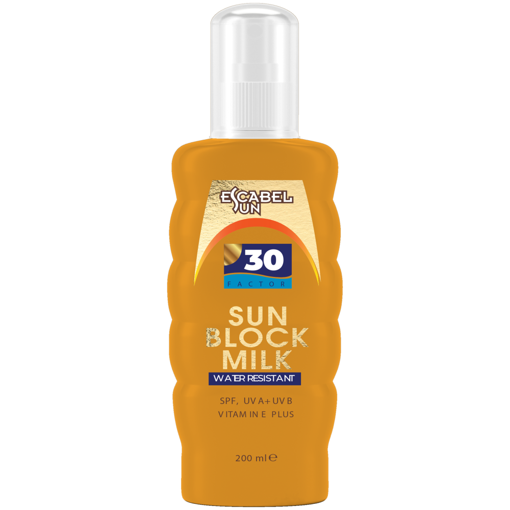 Молочко для лица и тела солнцезащитное ESCABEL Sun Block Milk SPF 30, 200 мл.