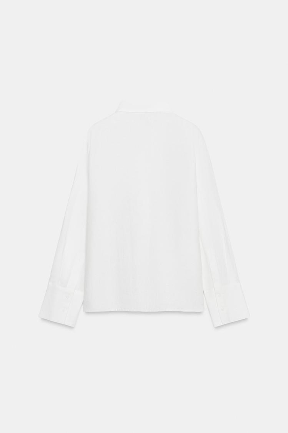 ZARA РУБАШКА ИЗ 100% ЛЬНА — ZW COLLECTION, БЕЛЫЙ