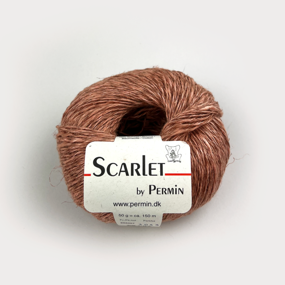 Пряжа для вязания Scarlet 888007, 58% лен, 16% хлопок, 26% вискоза (50г 150м Дания)