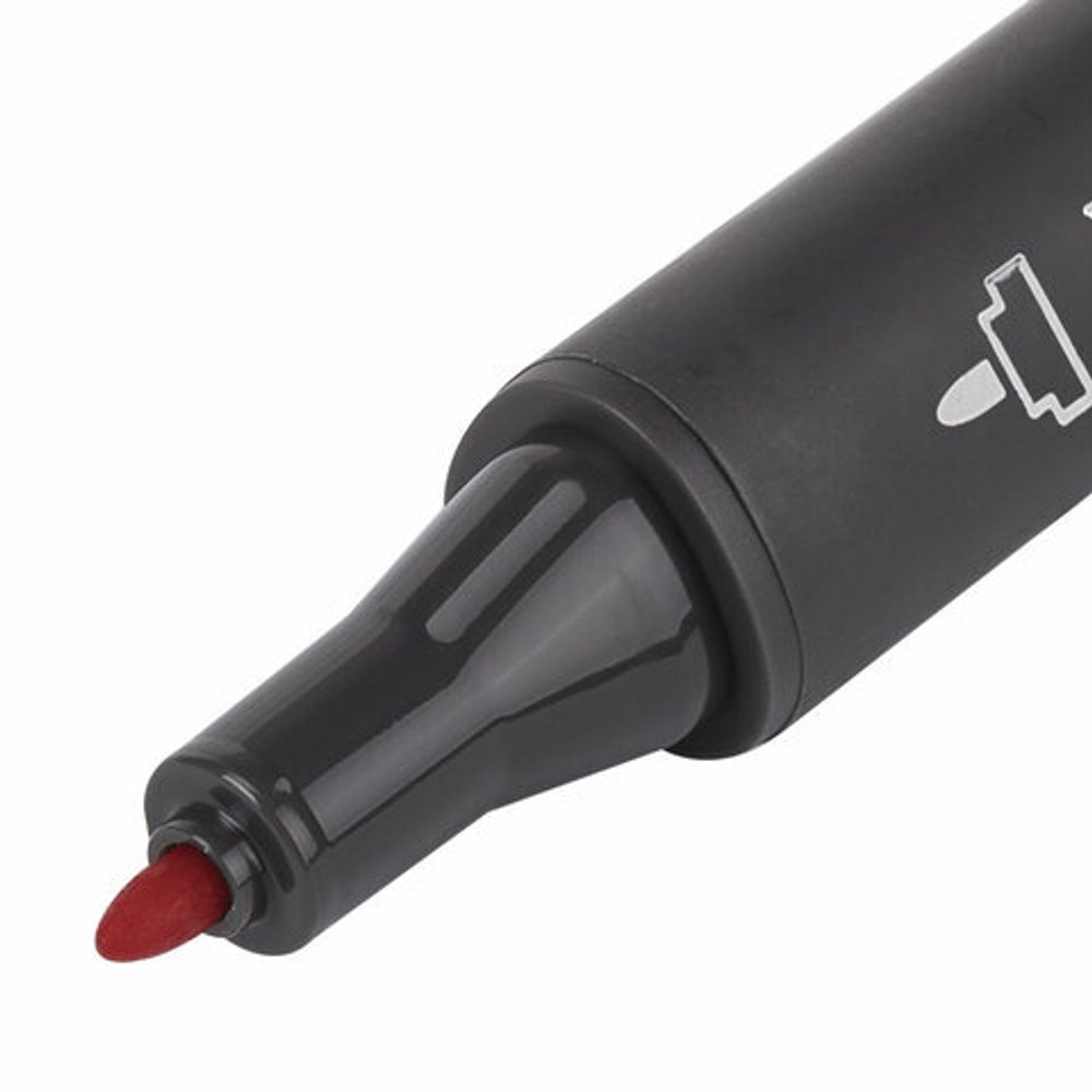 Маркер для скетчинга двусторонний 1 мм - 6 мм BRAUBERG ART CLASSIC, АЛЫЙ (R107), 151800