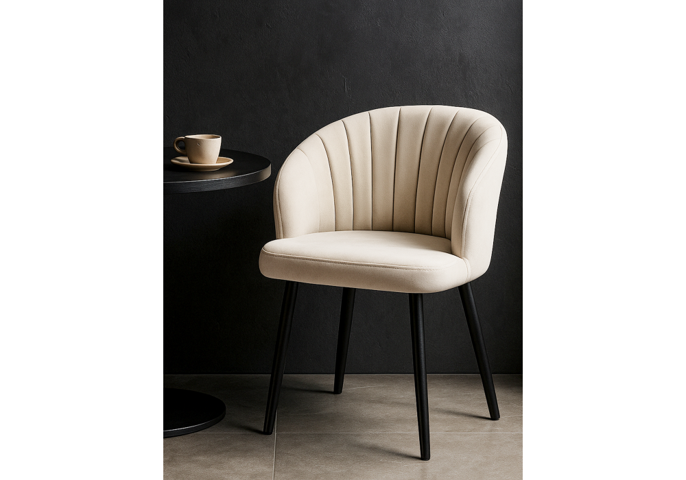 Стул на металлокаркасе Woodville Бэнбу marseille 2, черный, ножки черные