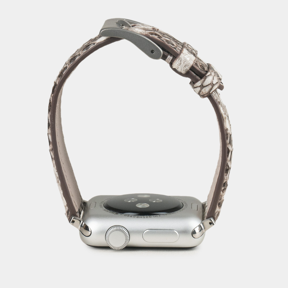 Ремешок для Apple Watch 40/41/42 mm из кожи питона, натурального цвета