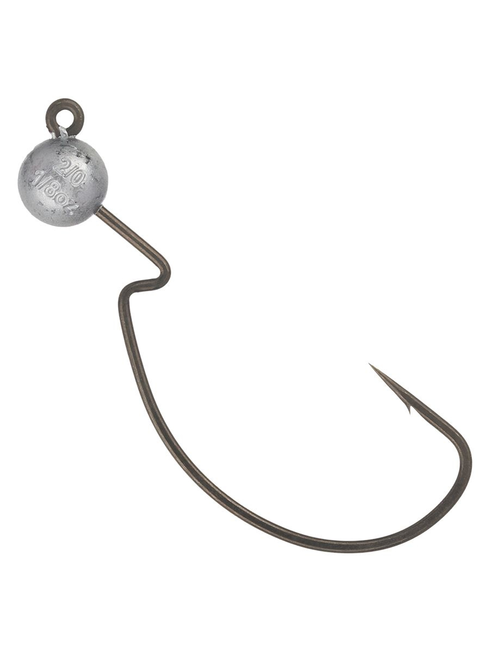 Джиг-головка для рыбалки BKK на офсетном крючке Silent Chaser - 1X - EWG Round Head, размер крючка 1/0, вес 3,5г, 4 шт.