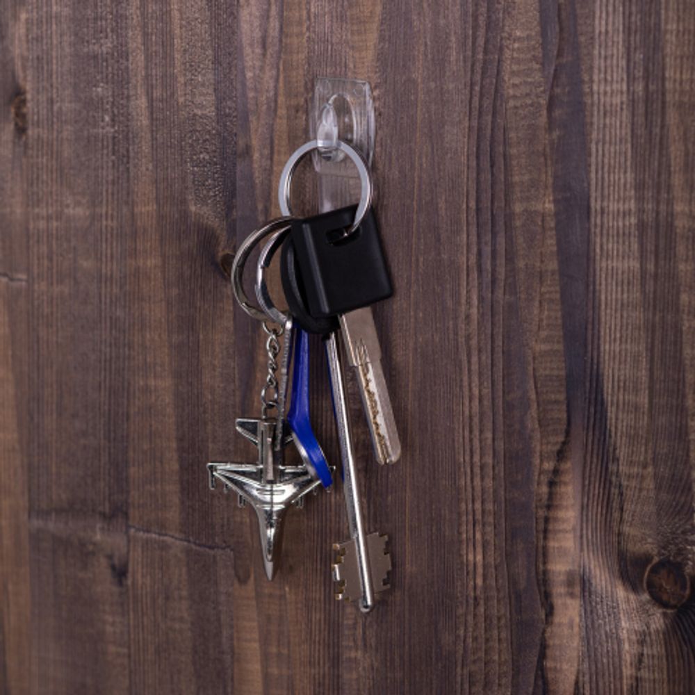 Крючки СИЛА SCH-K20-T6 для ключей с технологией бесследного удаления 6 шт 8 полосок до 400 г прозрачные | Сила