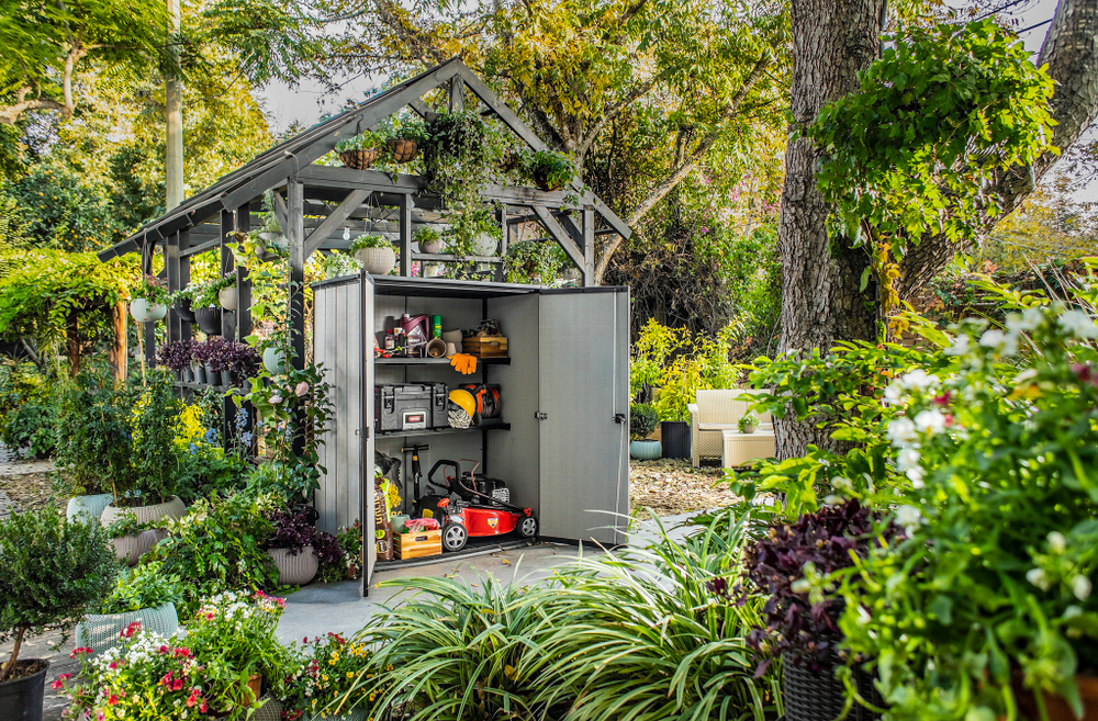 Уличный шкаф пластиковый Keter High Store Plus 1400 л