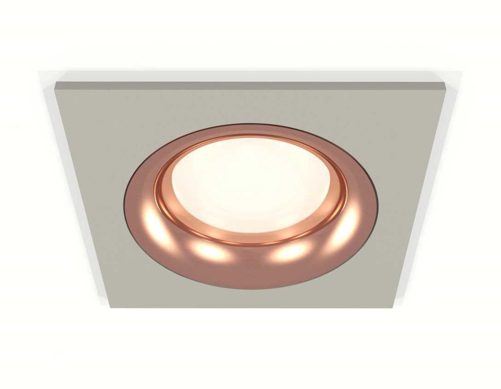 Комплект встраиваемого светильника Ambrella light Techno Spot XC7633006 SGR/PPG серый песок/золото розовое полированное (C7633, N7015)