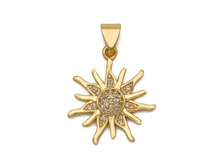Подвеска "Солнце" 20мм, со стразами