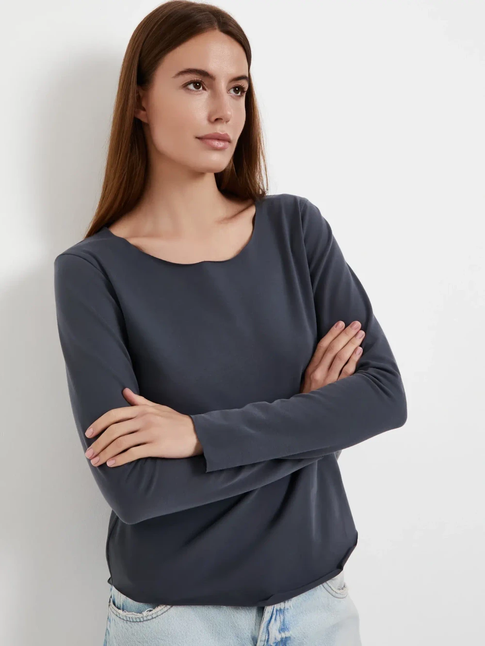 Лонгслив Базовый Мокрый асфальт