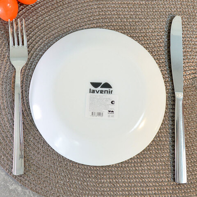 Тарелка десертная 17,5см Гладь, Без деколи, стеклокерамика (00106718)