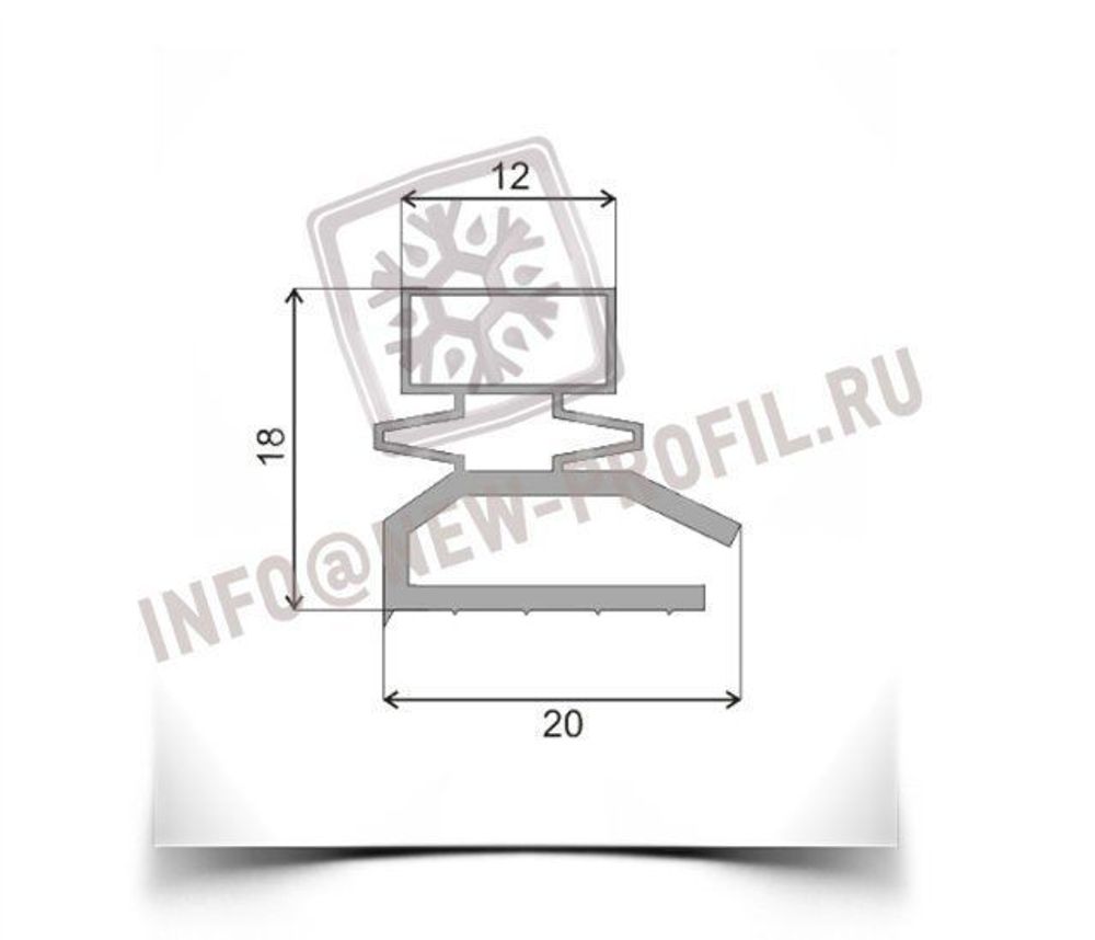 Уплотнитель для холодильной витрины МХМ "Нова" 450*280 мм (013)