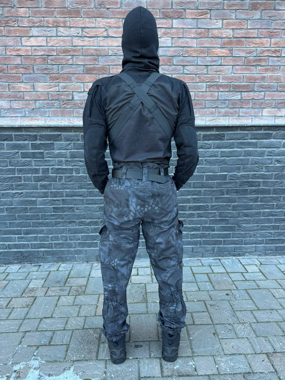 Костюм горка 6 флис осень-зима / чёрный питон