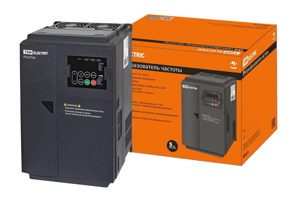 Преобразователь частоты ПЧ-07T50 380В 7,5кВт TDM SQ0749-0009