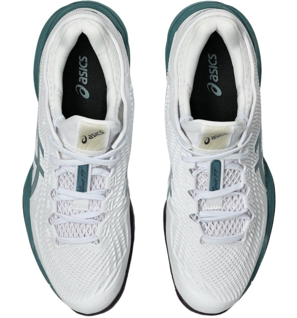 Мужские кроссовки теннисные Asics Court FF 3 - white/foggy teal