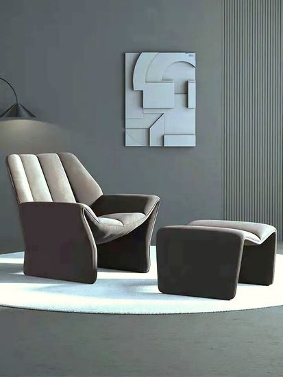 Кресло с оттоманкой Hirundo велюр