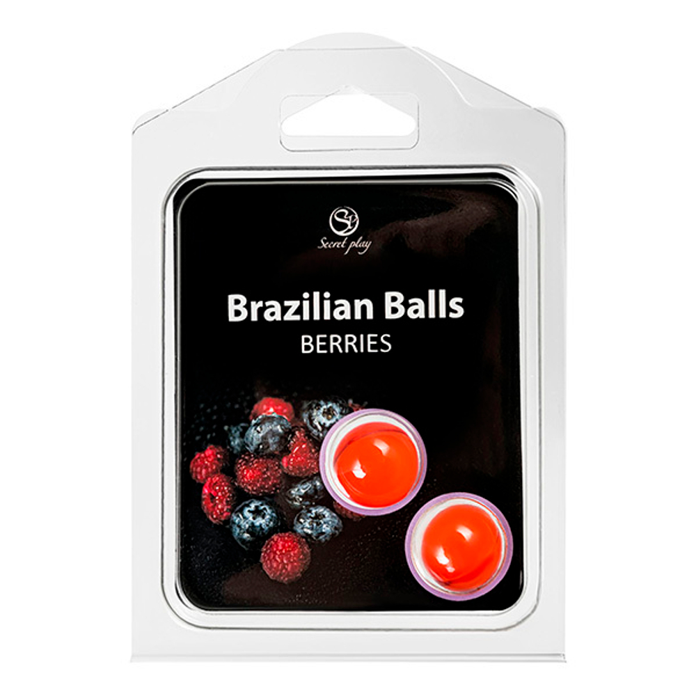 Набор из 2 шариков с массажным маслом с ароматом ягод Secret Play Brazilian Balls