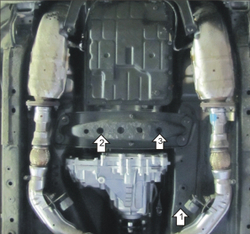 Усиленная защита Motodor разд. коробки. 5 мм, алюминий. для Infiniti EX 25 2007-2012 арт.38010